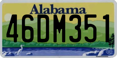 AL license plate 46DM351