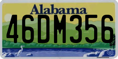 AL license plate 46DM356