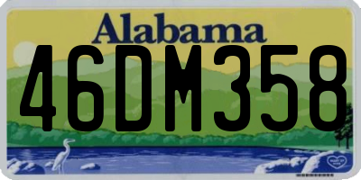 AL license plate 46DM358