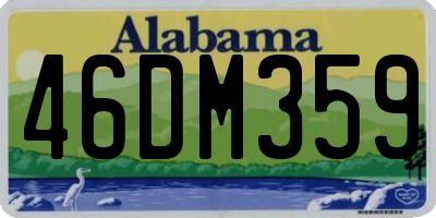 AL license plate 46DM359