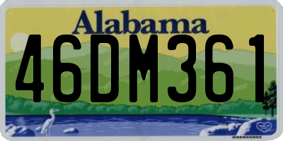 AL license plate 46DM361