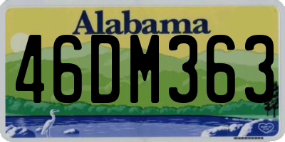 AL license plate 46DM363
