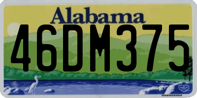 AL license plate 46DM375