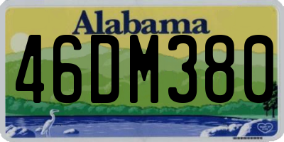 AL license plate 46DM380