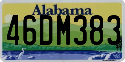 AL license plate 46DM383