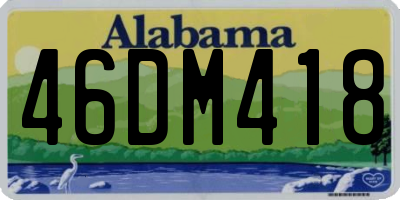 AL license plate 46DM418