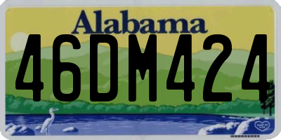 AL license plate 46DM424