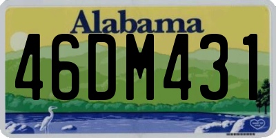 AL license plate 46DM431