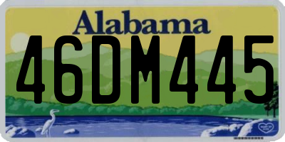 AL license plate 46DM445