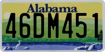 AL license plate 46DM451