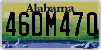 AL license plate 46DM470
