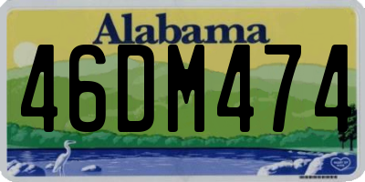AL license plate 46DM474