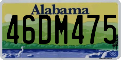 AL license plate 46DM475