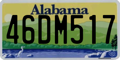 AL license plate 46DM517