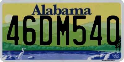 AL license plate 46DM540