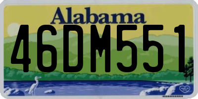 AL license plate 46DM551