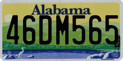AL license plate 46DM565