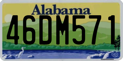 AL license plate 46DM571