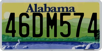 AL license plate 46DM574