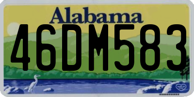 AL license plate 46DM583