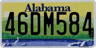 AL license plate 46DM584