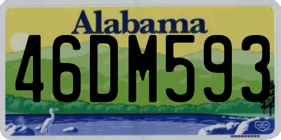 AL license plate 46DM593