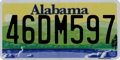 AL license plate 46DM597