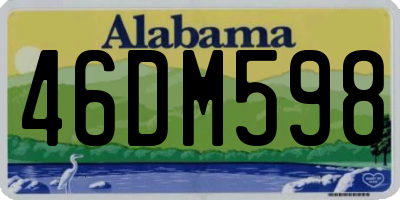 AL license plate 46DM598