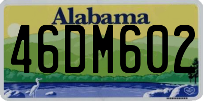 AL license plate 46DM602
