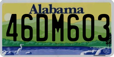 AL license plate 46DM603