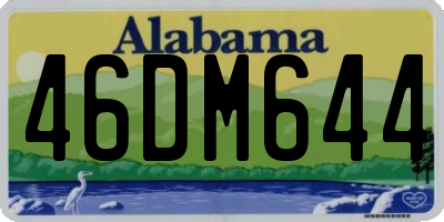 AL license plate 46DM644