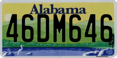 AL license plate 46DM646