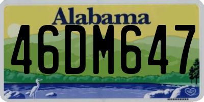 AL license plate 46DM647