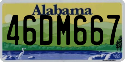 AL license plate 46DM667