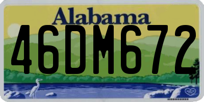 AL license plate 46DM672