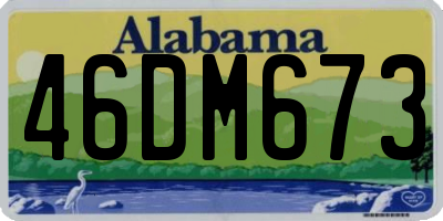 AL license plate 46DM673