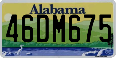 AL license plate 46DM675
