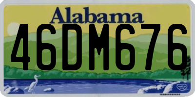AL license plate 46DM676