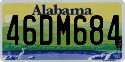 AL license plate 46DM684