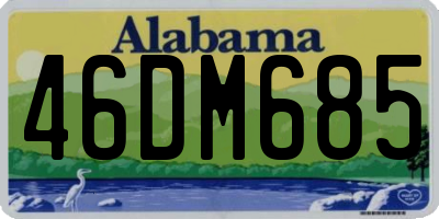 AL license plate 46DM685