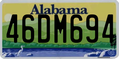 AL license plate 46DM694