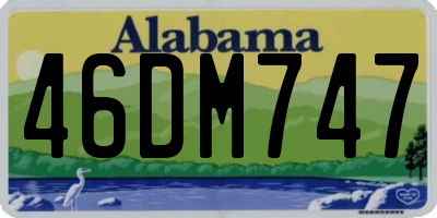 AL license plate 46DM747
