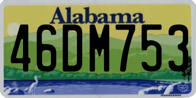 AL license plate 46DM753