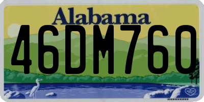 AL license plate 46DM760