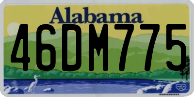 AL license plate 46DM775