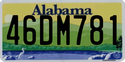 AL license plate 46DM781