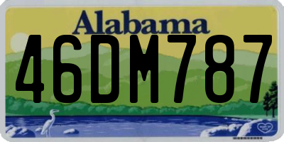 AL license plate 46DM787