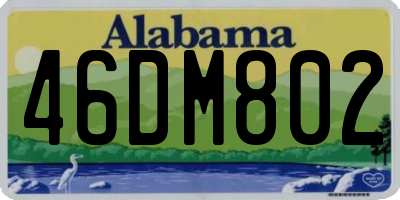 AL license plate 46DM802