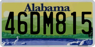 AL license plate 46DM815