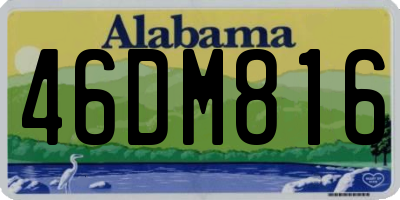 AL license plate 46DM816